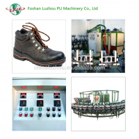 PU safety worker shoes foaming machine, canvas shoes injection machine
