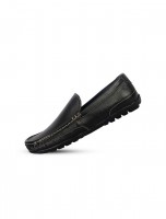 Black Leather Loafers Men's