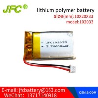 Polymer battery JFC102033 3.7V 600mah with Connector ( NTC10K )