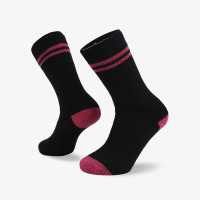 72N Black Pink Thermal Socks - Warm and Stylish Apparel Stock