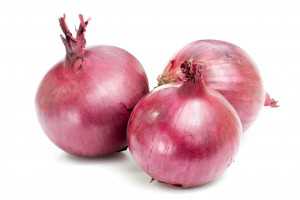 Red onions and pink onions