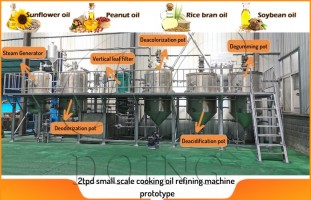 Edible oil refinery plants crude cooking oil refining machine