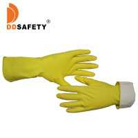 Yellow Latex Cleaning Gloves