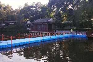 Floating pontoon bridge floating walk way floating house