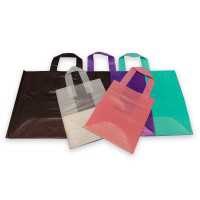 Soft Loop Handle Plastic Bag With Custom Logo