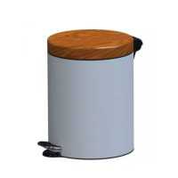SHERWOOD pedal waste bin 3L with wooden lid