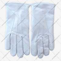 Masonic White Soft Leather Gloves Plain | Wannat Group