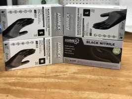 AMMEX Black Nitrile Gloves Powder Free - Industrial & Medical Use