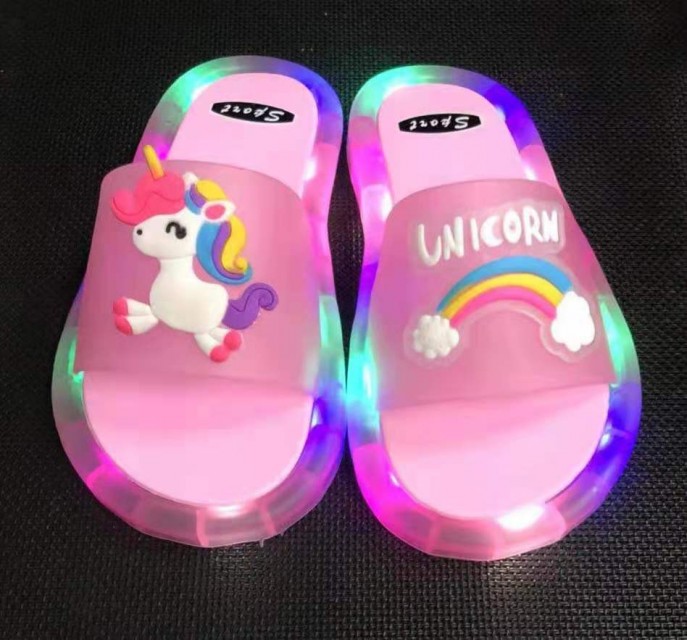 Kids led slides slippers