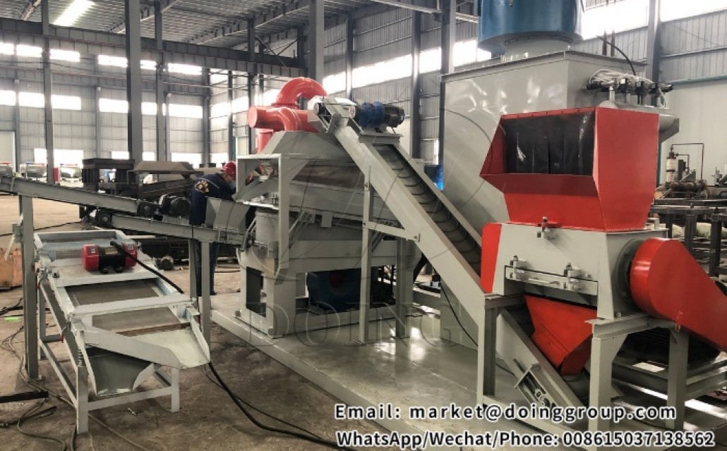 Waste cable wire recycling machine