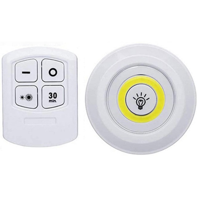 Push ON/Off Puck LED Soft Accent Battery Operated Tap Light