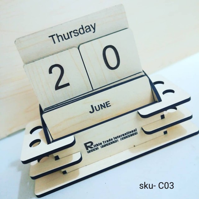 Wooden calender for upcoming year