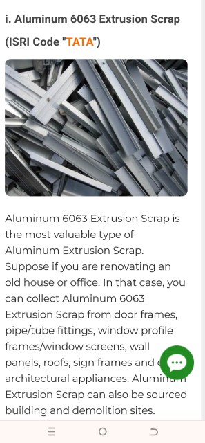 Buy Requirement for Aluminium Extrusion 6063 Scrap